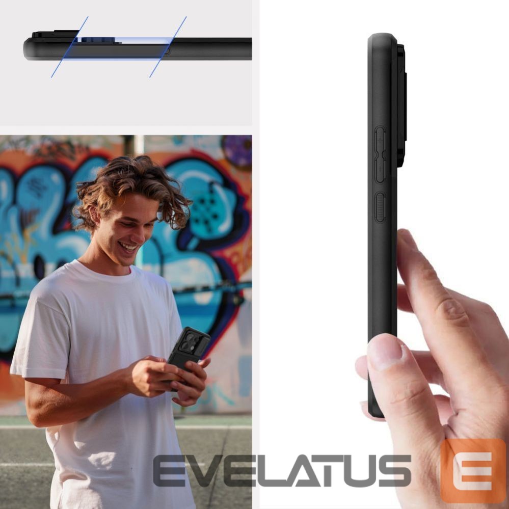 Nugarėlės dėklai Tech-Protect Tech-Protect Velar Cam+ Case for Xiaomi Redmi Note 13 Pro 5G / Poco X6 5G - Black