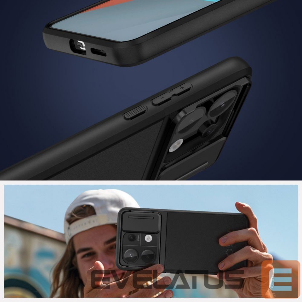 Nugarėlės dėklai Tech-Protect Tech-Protect Velar Cam+ Case for Xiaomi Redmi Note 13 Pro 5G / Poco X6 5G - Black