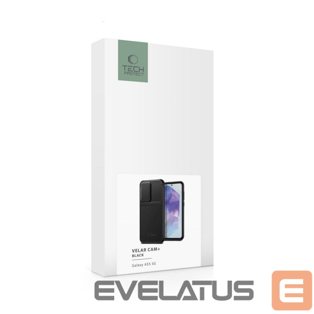 Nugarėlės dėklai Tech-Protect Tech-Protect Velar Cam+ Case for Samsung Galaxy A55 5G - Black