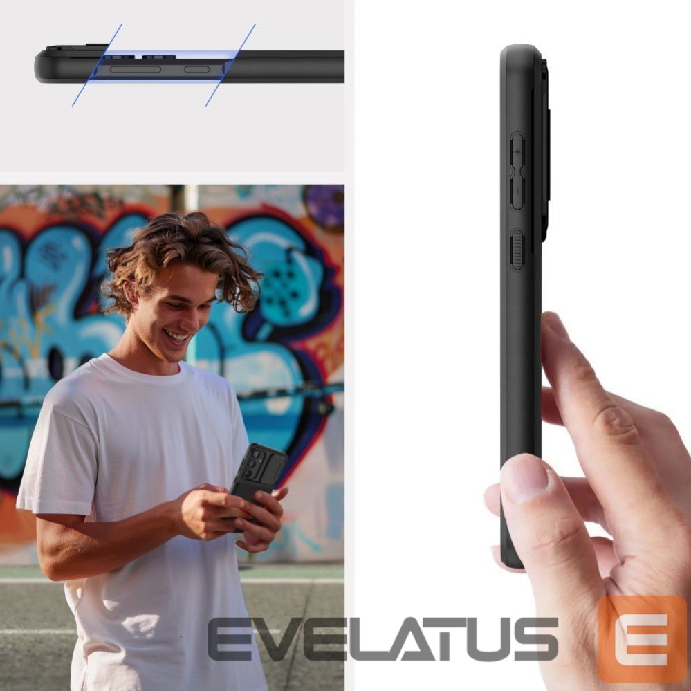 Nugarėlės dėklai Tech-Protect Tech-Protect Velar Cam+ Case for Samsung Galaxy A55 5G - Black