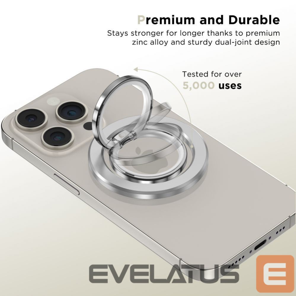 Automatinis laikiklis Tech-Protect Tech-Protect MMR300 magnetic holder/ring with MagSafe - silver