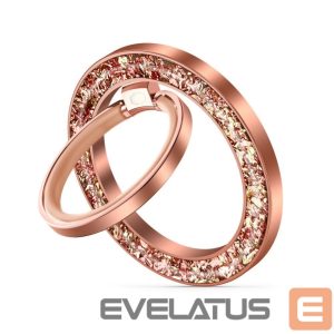 Automatinis laikiklis Tech-Protect  Tech-Protect MMR200 magnetic holder / ring with MagSafe - pink with crystals 