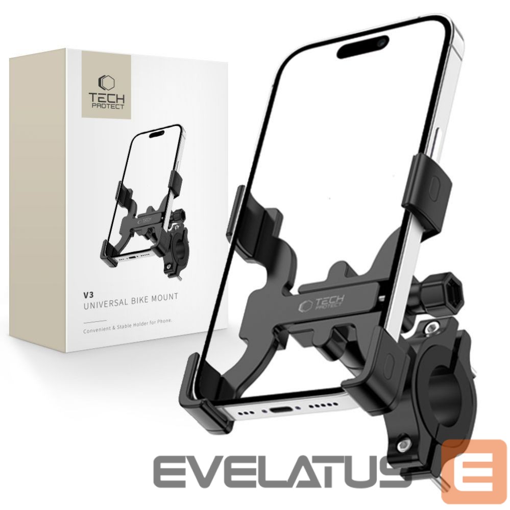 Automatinis laikiklis Tech-Protect Tech-Protect V3 Bike Phone Holder for Handlebars - Black