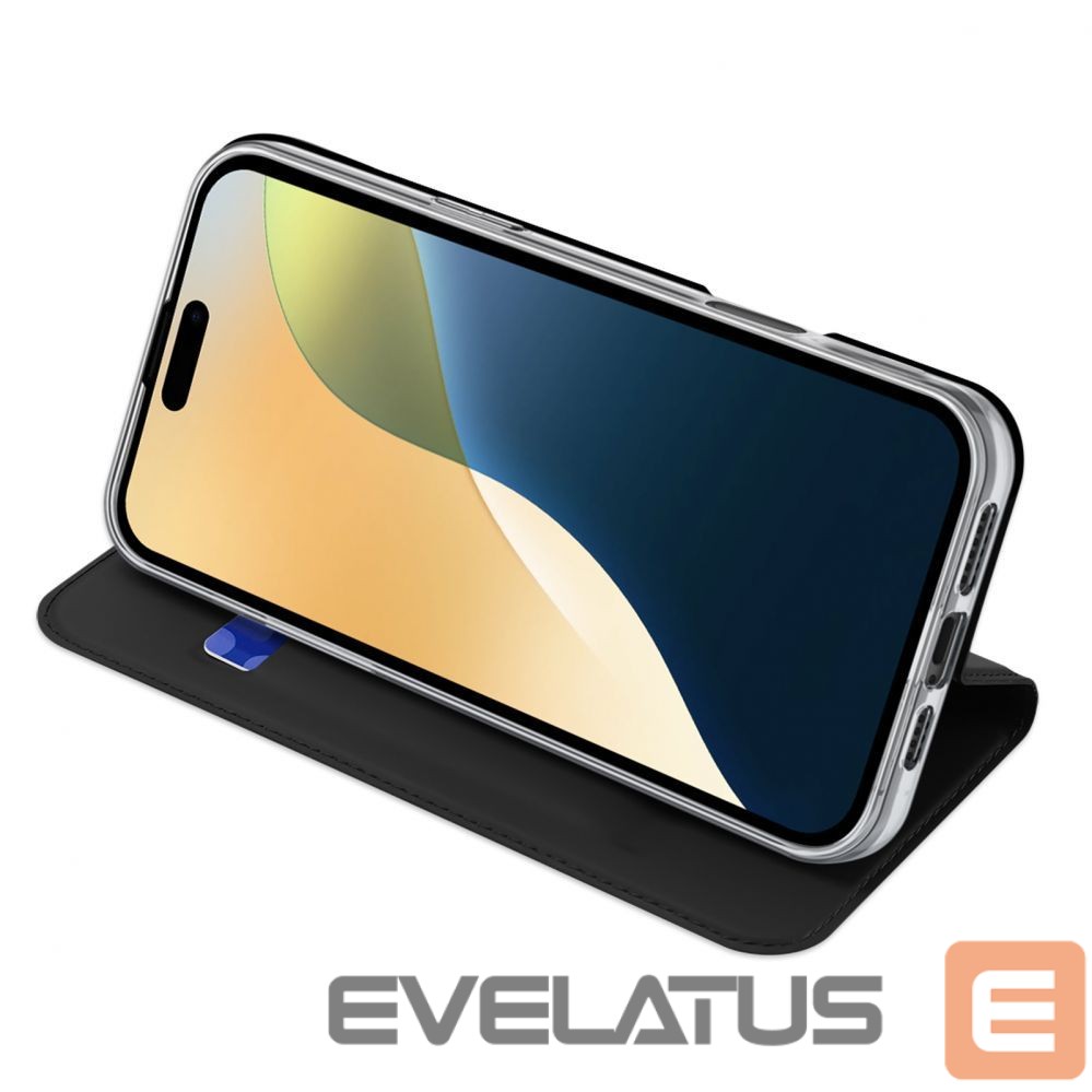 Nugarėlės dėklai Dux Ducis Dux Ducis Skin Pro iPhone 16 Plus Case with Flip and Card Slot - Black