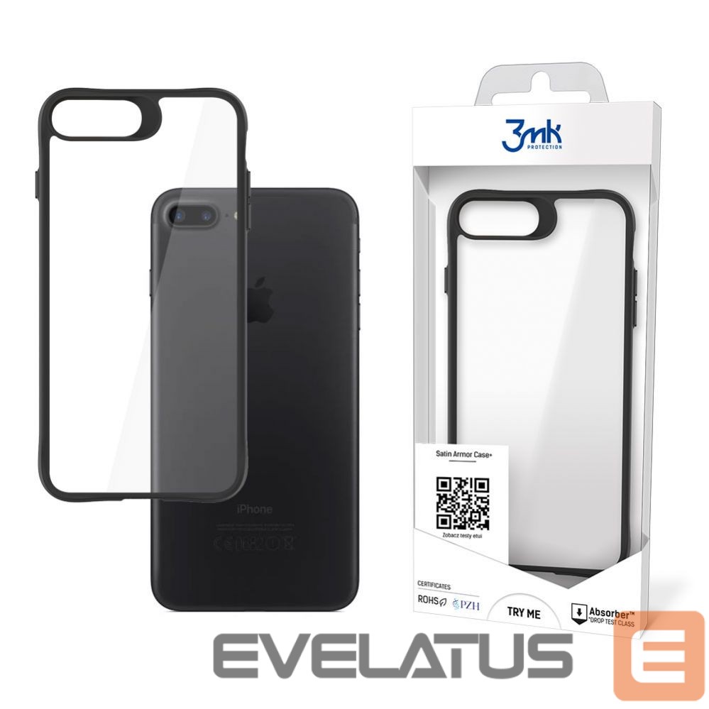 Nugarėlės dėklai 3MK 3mk Satin Armor Case+ case for iPhone 7 / 8 / SE 2020 / SE 2022 - transparent
