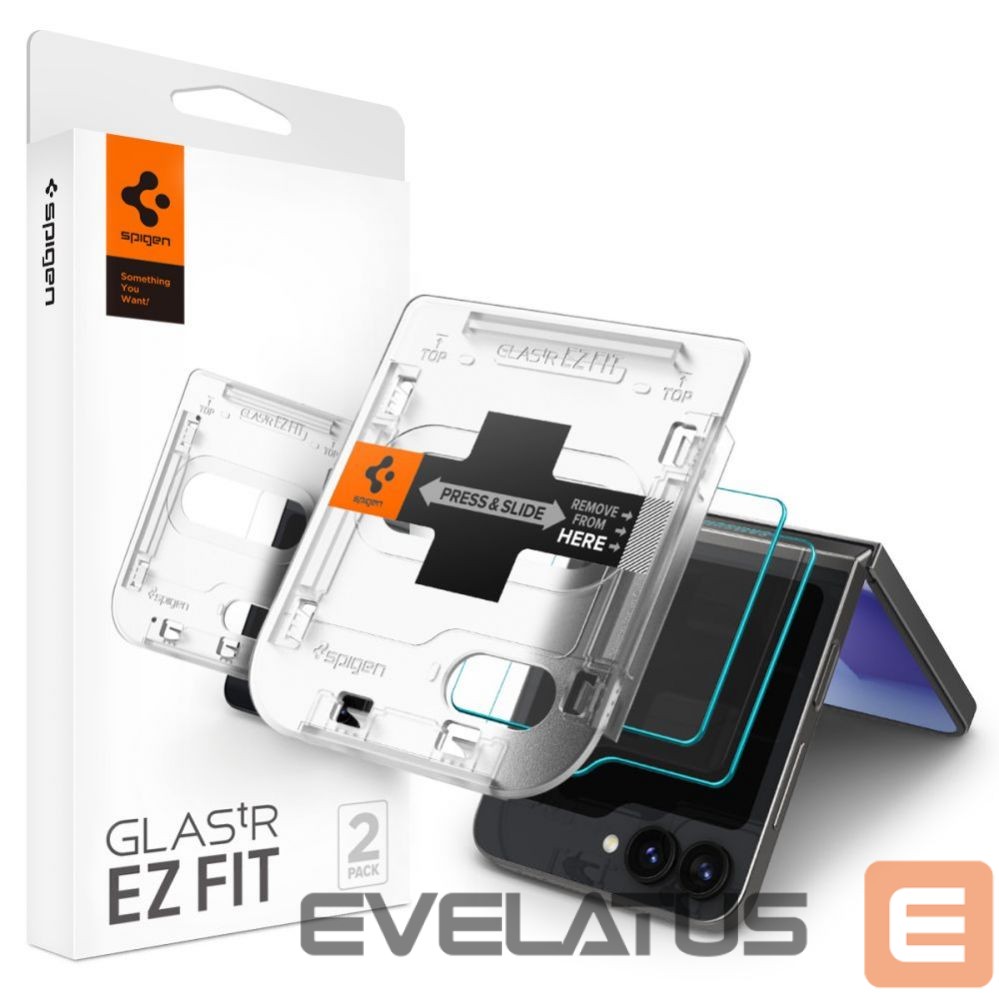 Apsauginiai stiklai Spigen Spigen Glas.tR EZ Fit Tempered Glass for Samsung Galaxy Z Flip 6 - 2 pcs.
