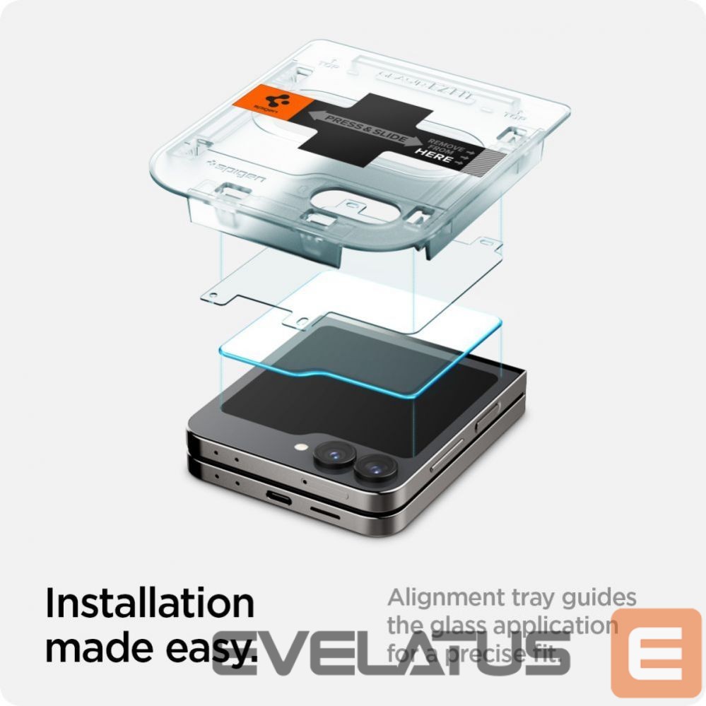 Apsauginiai stiklai Spigen Spigen Glas.tR EZ Fit Tempered Glass for Samsung Galaxy Z Flip 6 - 2 pcs.