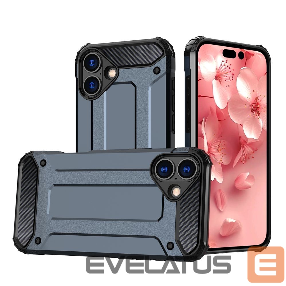 Nugarėlės dėklai Hurtel Hybrid Armor iPhone 16 Case - Blue