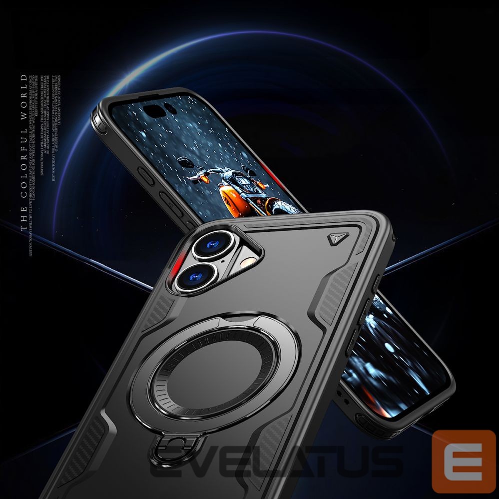 Nugarėlės dėklai Hurtel Hybrid Armor Trendy Case with MagSafe for iPhone 16 - Black