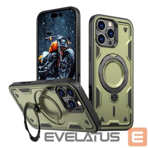 Nugarėlės dėklai Hurtel  Hybrid Armor Trendy Case with MagSafe for iPhone 16 Pro Max - Green 