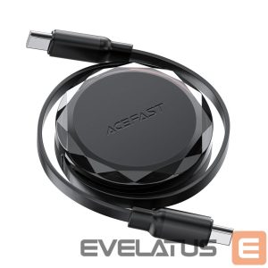 Kabelis Acefast  Acefast C13-03 USB-C - USB-C 60W Cable Retractable - Black 