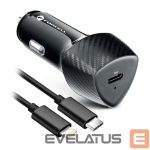 Automobiliniai įkrovikliai Forcell  Car charger Forcell F-Energy Carbon USB C QC3.0 PD 3A 20W + cable USB C to Lightning CC50-1C black 