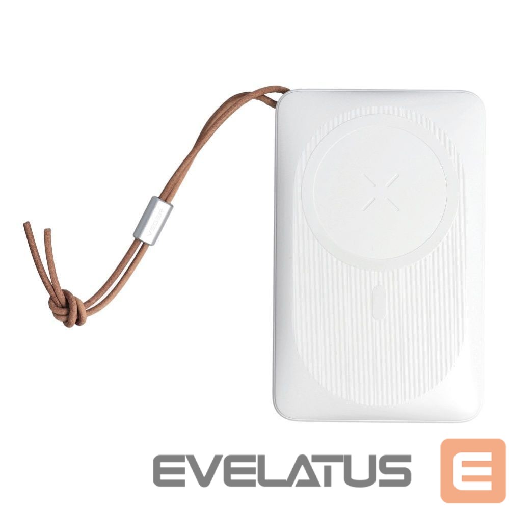 Išorinė baterija Veger Powerbank compatible with Magsafe Veger MagOn (VP1151 / W1151) PD QC3.0 2A 20W with wireless charging 10000 mAh white