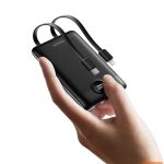 Išorinė baterija Veger  Powerbank Veger C11 (W1170) PD QC3.0 2A 22,5W 10000 mAh with built-in cables USB C / Lightning black 