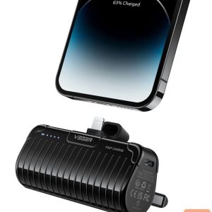 Išorinė baterija Veger  Powerbank Veger PlugOn (W0558P) PD QC3.0 2,4A 20W 5000 mAh with a built-in connector Lightning black 