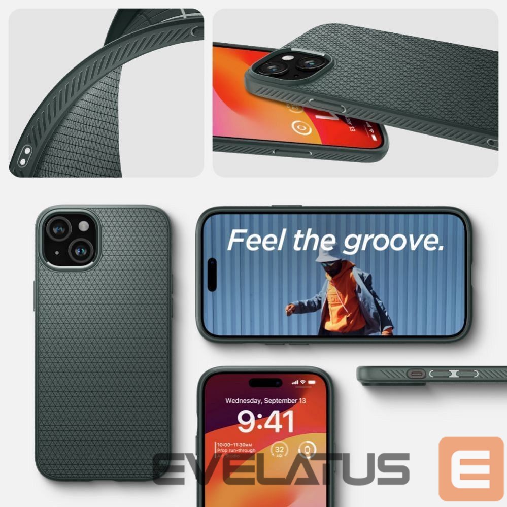 Nugarėlės dėklai Spigen SPIGEN case LIQUID AIR for IPHONE 15 abyss green