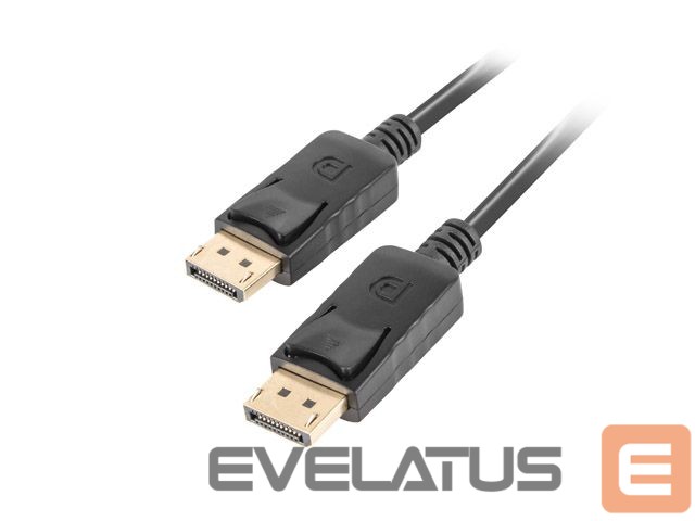 Kabelis Lanberg DisplayPort Cable 19 Pin V1.2 4K, 3 m | CA-DPDP-10CC-0030-BK | DisplayPort to DisplayPort