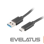 Kabelis Lanberg  USB Type-C to USB Type-A 3.1 Cable, 1.8 m | CA-USBO-31CU-0018-BK | USB Type-C to USB Type-A 