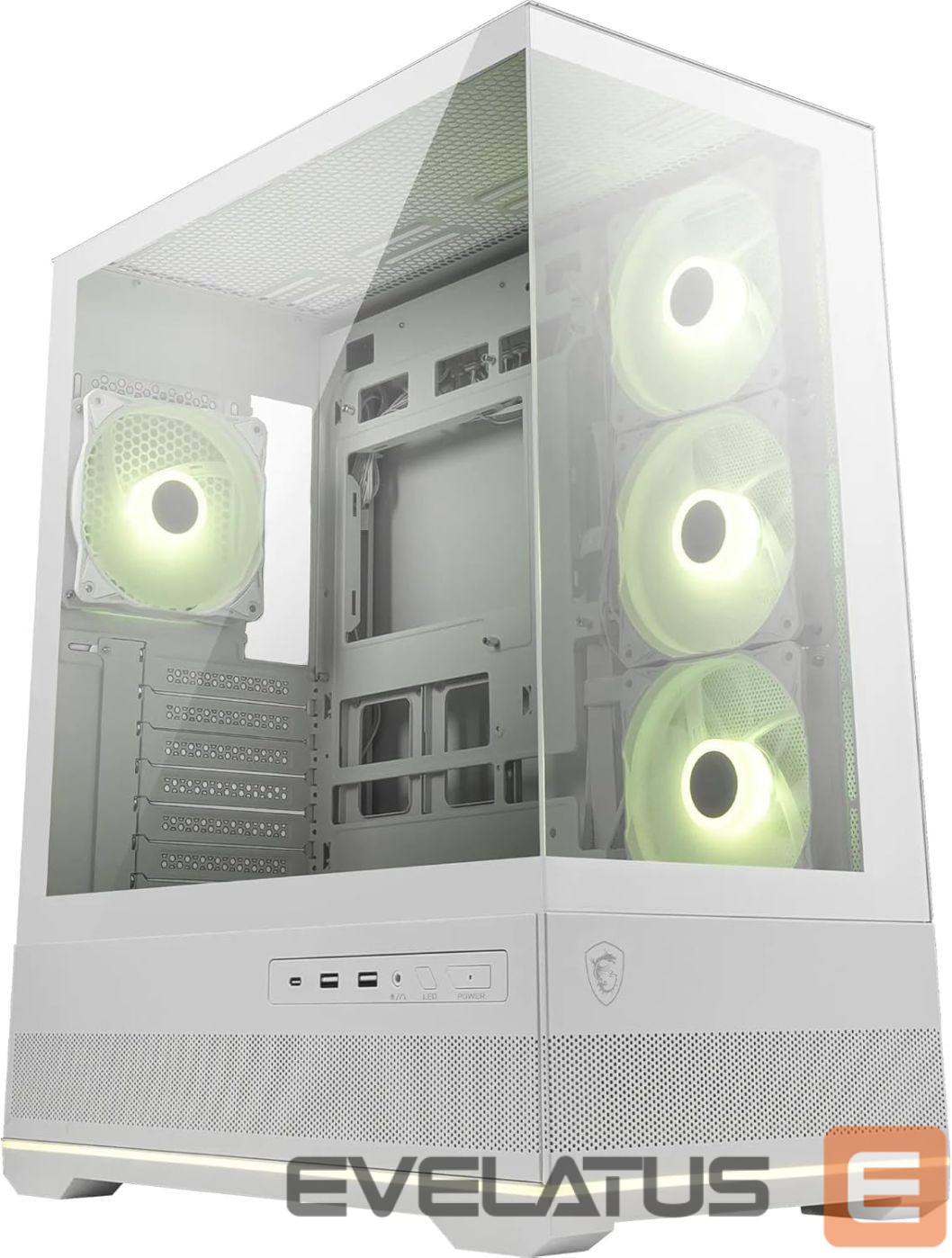 Kompiuterio dėžė MSI | PC Case | MAG PANO 110R PZ WHITE | White | Mid-Tower | Power supply included No