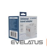 Adapteriai Gembird  TPA-1A2C20-01-W Universal travel power adapter, 20 W, white | 
