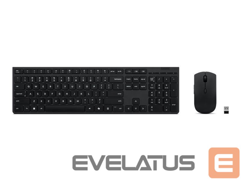 Kompiuterio klaviatūra Lenovo Professional Wireless Rechargeable Combo Keyboard and Mouse-Nordic |