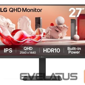 Monitoriai LG  | 27BA54QB-B | 27 " | IPS | QHD | 16:9 | 75 Hz | 5 ms | 2560 x 1440 pixels | 350 cd/m² | HDMI ports quantity 2 