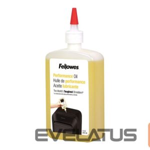 Biuro įrankiai Fellowes  | Shredder Oil 355 ml | For use with all  cross-cut and micro-cut shredders. Oil shredder each time wastebasket is emptied or a minimum of twice a month. Plastic squeeze bottle with extended nozzle ensures complete coverage