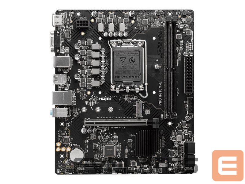 Intel procesoriaus pagrindinė plokštė MSI PRO H610M-E |