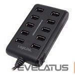 Kabelis Logilink  UA0125 USB Hub 10-Port USB2.0 with power adapter 3.5A, | 