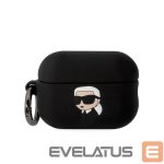 Nugarėlės dėklai Karl Lagerfeld - Karl Lagerfeld 3D Logo NFT Karl Head Silicone Case for AirPods Pro 2 Black 