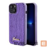 Nugarėlės dėklai Guess - Guess Sequin Script Logo Case for iPhone 15 Purple