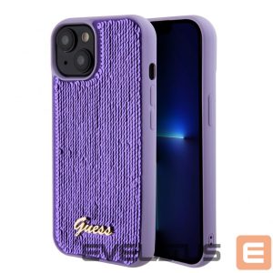 Nugarėlės dėklai Guess - Guess Sequin Script Logo Case for iPhone 15 Purple