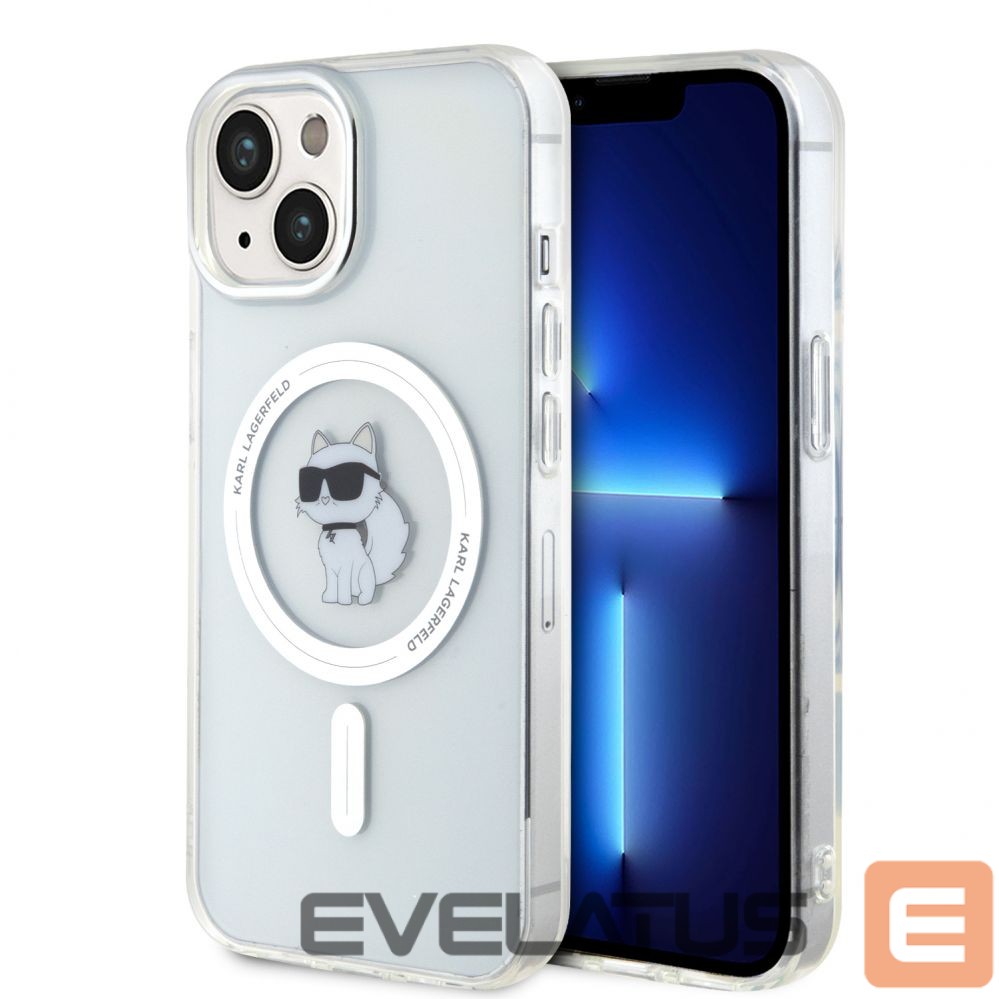 Nugarėlės dėklai Karl Lagerfeld - Karl Lagerfeld IML Choupette MagSafe Case for iPhone 15 Transparent