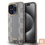 Nugarėlės dėklai DKNY Apple DKNY PU Leather Checkered Pattern Magsafe Case for iPhone 15 Pro Max Beige 