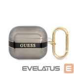Dėklai ausinėms Guess Apple Airpods 3 TPU Printed Stripe Case Black