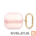 Dėklai ausinėms Guess Apple Airpods 3 TPU Printed Stripe Case Pink