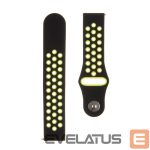Dirželis Tactical  20mm Double Silicone Watch Band Black Yellow