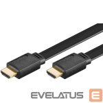 Kabelis Goobay - High Speed HDMI flat-cable with Ethernet 1 m Black
