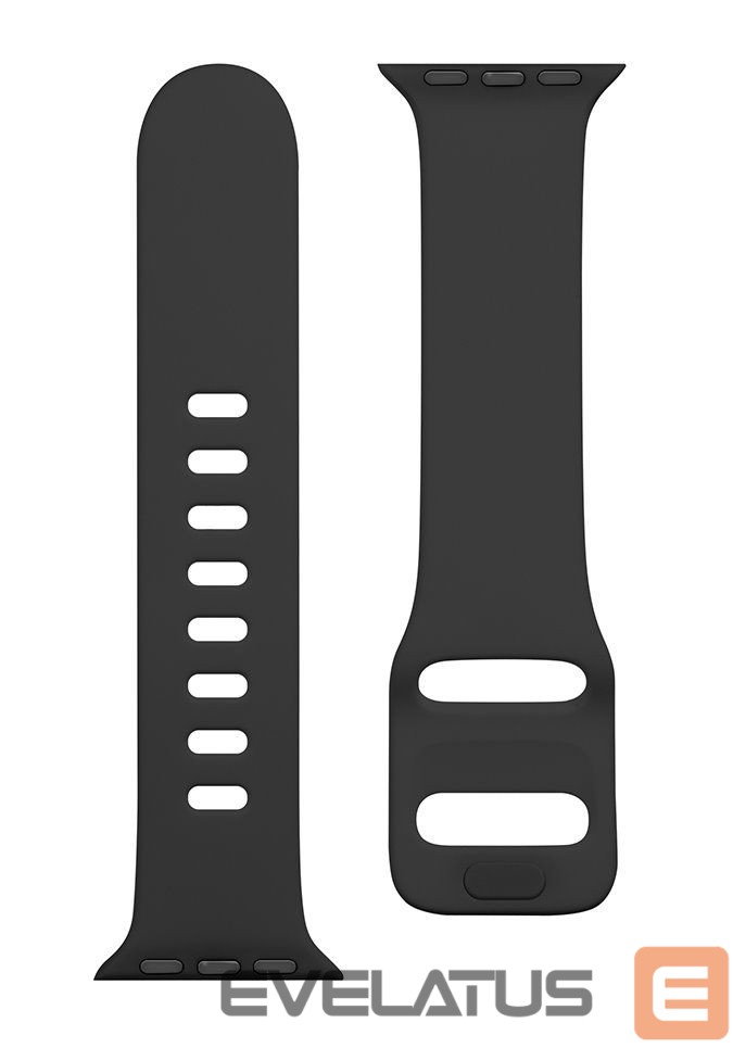 Dirželis Tactical Apple Watch 38/40/41mm Silicone Strap with Buckle Black