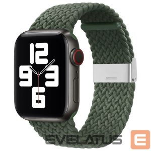 Dirželis iLike  Watch 38/40/41mm Braided Fabric Strap Green
