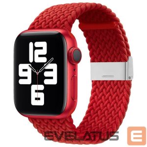 Dirželis iLike Apple Watch 42/44/45mm Braided Fabric Strap Red