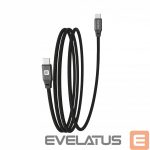 Kabelis Evelatus  Cable E-Mag Power 60W USB C to USB C Connector 1.2M magnetic Black
