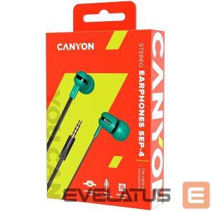 Laidinės ausinės Canyon  SEP-4 Stereo earphone with microphone 1.2m flat cabl 