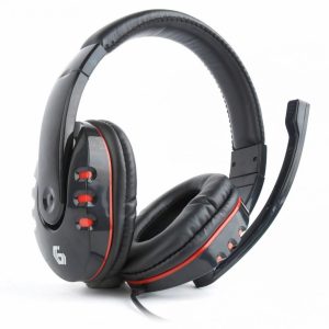 Belaidės ausinės Gembird  Glossy Black, Gaming headset with volume control, Built-in microphone, 3.5 mm 