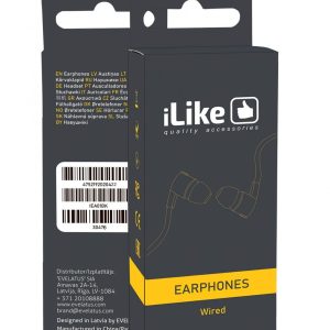 Laidinės ausinės iLike - Earphones IEA01WH 3.5mm White