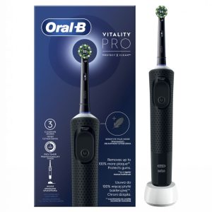 Dantų šepetėlis Oral-B  Electric Toothbrush D103 Vitality Pro Rechargeable, For adults, Number of brush heads included 1, Black, Number of teeth brushing modes 3 