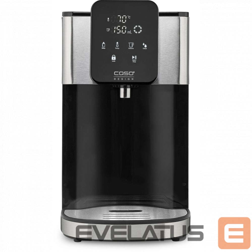 Virdulys Caso Turbo Hot Water Dispenser HW 1660 2600 W, 4 L, Plastic/Stainless Steel, Black/Stainless Steel
