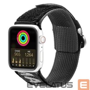Dirželis Dux Ducis  Strap (Outdoor Version) Strap for Apple Watch Ultra, SE, 8, 7, 6, 5, 4, 3, 2, 1 (49, 45, 44, 42 mm) Nylon Band Black Silver