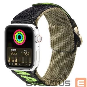 Dirželis Dux Ducis  Strap (Outdoor Version) strap for Apple Watch Ultra, SE, 8, 7, 6, 5, 4, 3, 2, 1 (49, 45, 44, 42 mm) nylon band bracelet Black Green