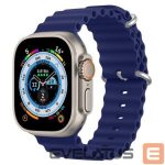 Dirželis Dux Ducis  Strap Watch Strap 8 / 7 / 6 / 5 / 4 / 3 / 2 / SE (45 / 44 / 42mm) Silicone Band Bracelet Navy Blue